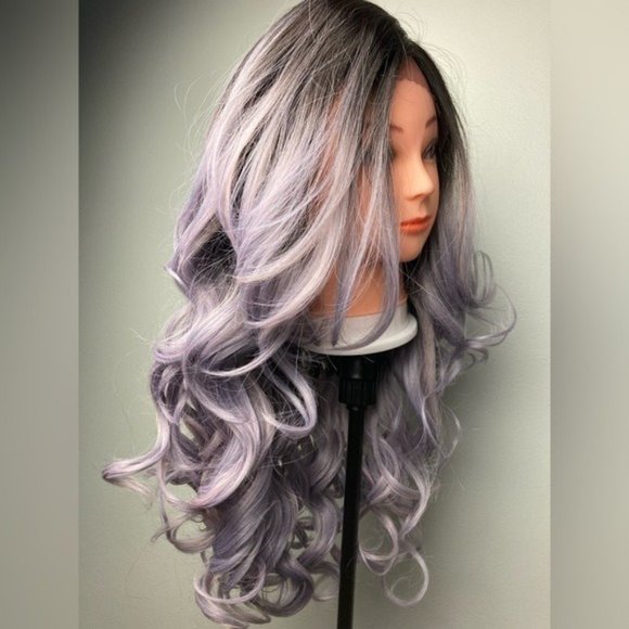 Ombré Purple Lace Front Wig - Picture 6 of 13
